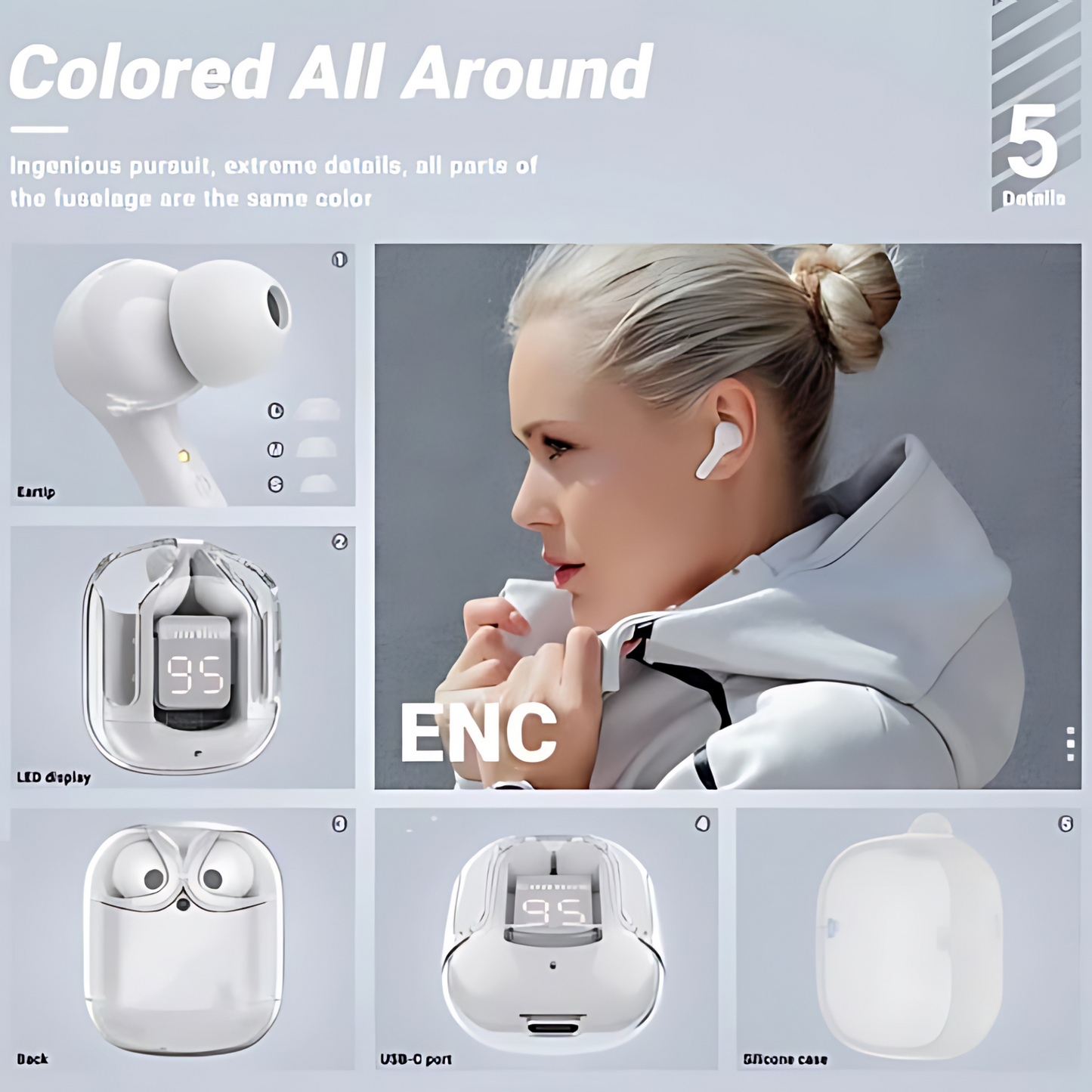 Crystal Clear Sound with T6 Wireless Earphones – Stylish, Powerful, and Convenient
